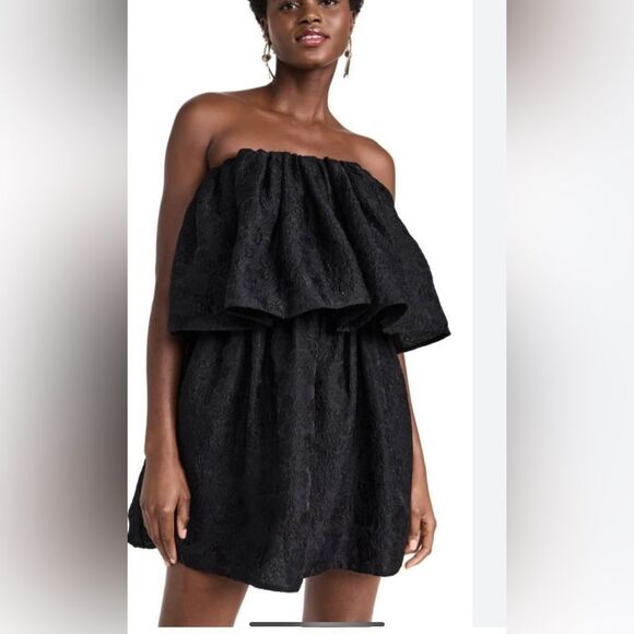 Ulla Johnson Oui Dress Noir - Strapless Mini Dress - Picture 1 of 11